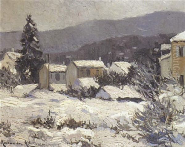 Paysage De Neige Oil Painting by Alexandre Altmann