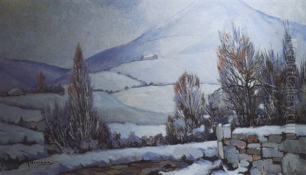 Paysage De Neige Oil Painting by Alexandre Altmann