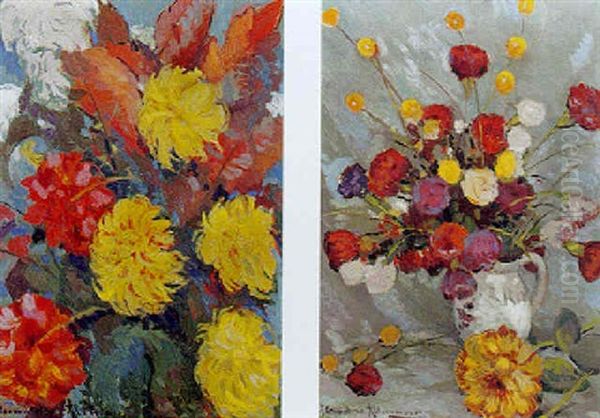 Vase De Fleurs Oil Painting by Alexandre Altmann