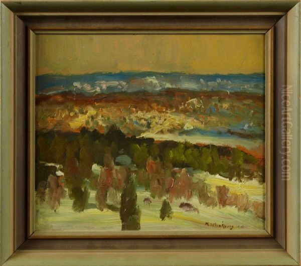 Landskap Oil Painting by Martin Aberg