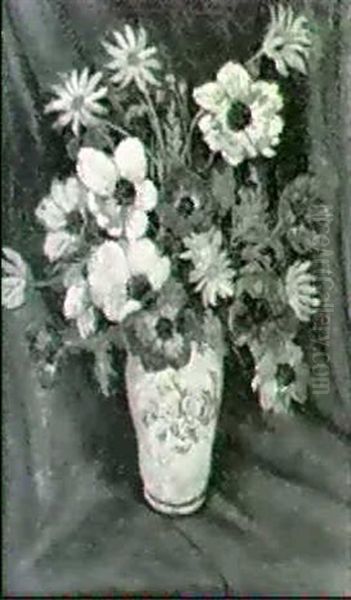 Blumenstilleben In Porzellanvase Oil Painting by Alexandre Altmann