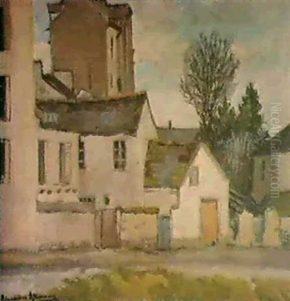 A Village Oil Painting by Alexandre Altmann