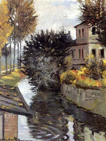 House By A River Oil Painting by Alexandre Altmann