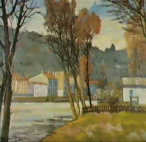 Automne Au Bord De La Seine Oil Painting by Alexandre Altmann