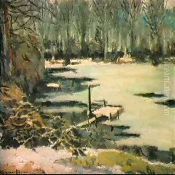 Fleuve En Hiver Oil Painting by Alexandre Altmann