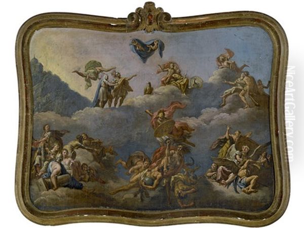 The Gods Of Mount Olympus Oil Painting by Bartholomaeus Altomonte