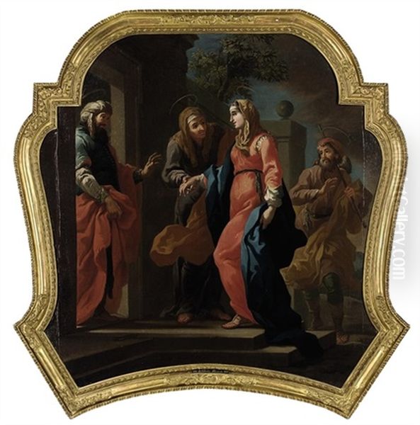 The Visitation Oil Painting by Bartholomaeus Altomonte