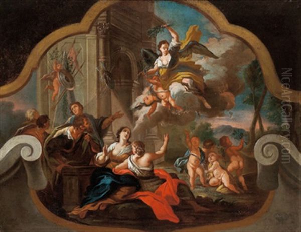 Allegorie Des Friedens Oil Painting by Bartholomaeus Altomonte