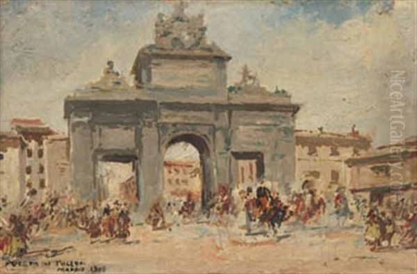 Puerta De Toledo Oil Painting by Emilio Alvarez Diaz