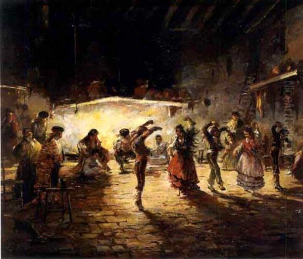 Fiesta Gitana Oil Painting by Emilio Alvarez Diaz