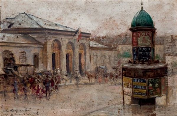 La Morgue, Paris Oil Painting by Eugenio Alvarez Dumont