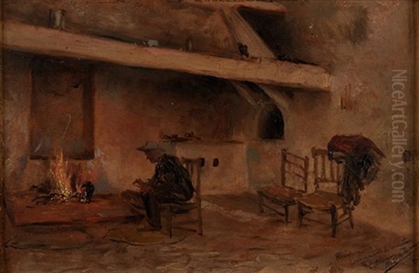 Ruidera. Cocina De Vta Oil Painting by Eugenio Alvarez Dumont