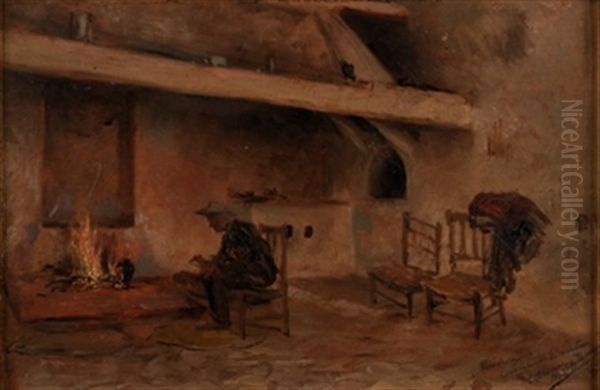 Ruidera. Cocina De La Venta Oil Painting by Eugenio Alvarez Dumont