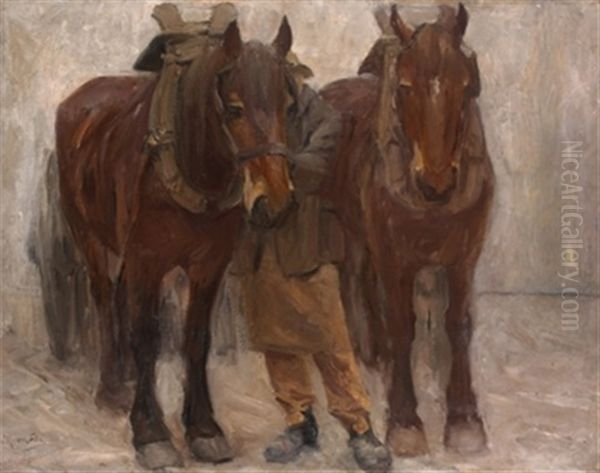 Caballos Oil Painting by Ventura Alvarez Sala