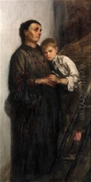 Maternidad Oil Painting by Ventura Alvarez Sala