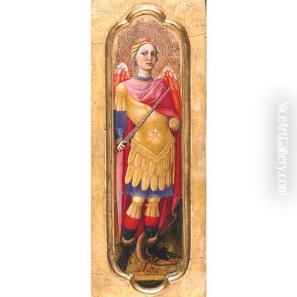 Archangel Michael Oil Painting by  Alvaro di Piero (Pedro)