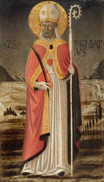 Saint Ignatius Of Antioch Oil Painting by Giuliano di Amadeo