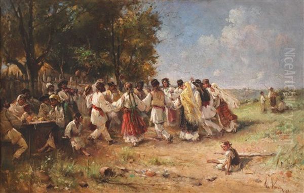 Hora De La Aninoasa Oil Painting by Theodor Aman