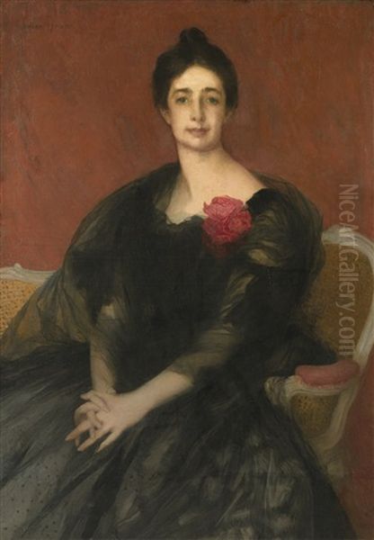 Portrait Of Princess Potemkine Oil Painting by Edmond Francois Aman-Jean