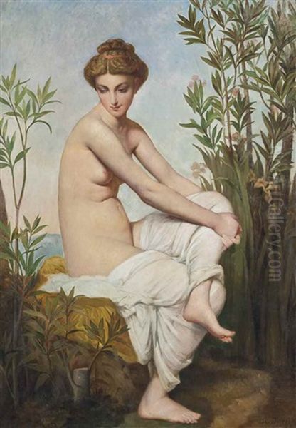 La Baigneuse Oil Painting by Eugene Emmanuel Amaury-Duval (Pineu)