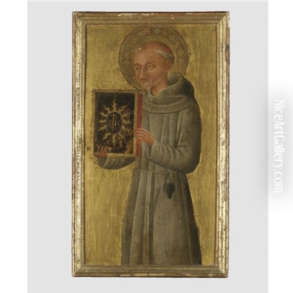 Saint Bernardino Of Siena Oil Painting by Pietro di Giovanni d' Ambrogio