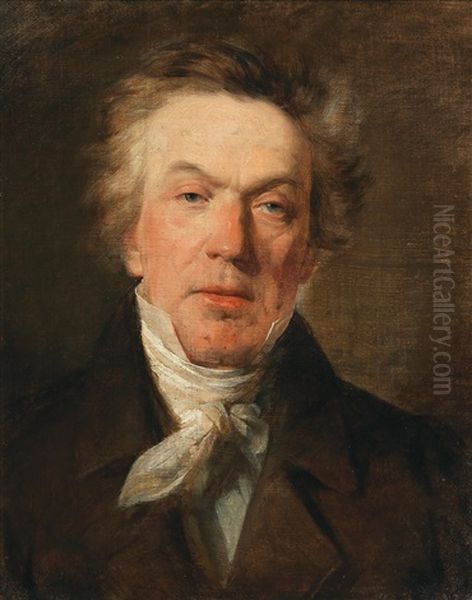 Portrait Of Court Actor Friedrich Reil Oil Painting by Friedrich von Amerling