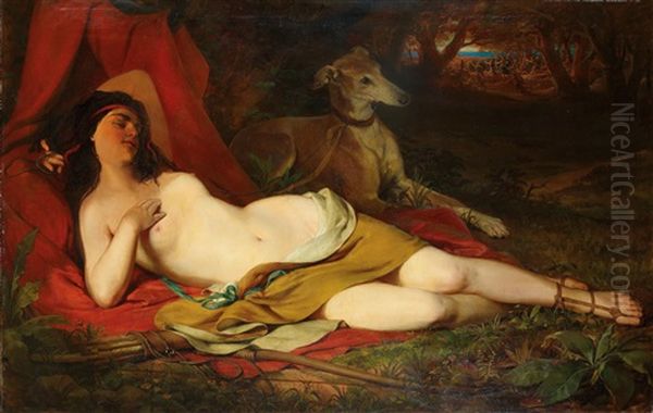 Ruhende Diana Oil Painting by Friedrich von Amerling