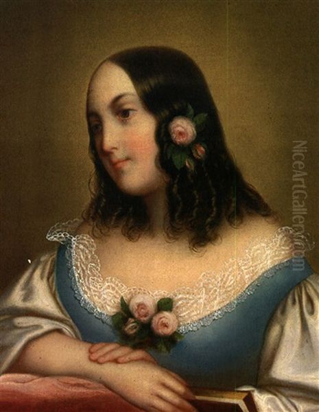 Portrait Der Maria, Verlobte Des Clemente Montel Oil Painting by Friedrich von Amerling