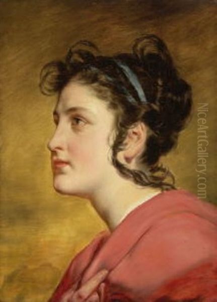 Bildnis Eines Jungen Madchens Oil Painting by Friedrich von Amerling