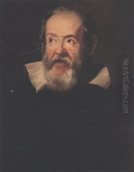 Galileo Galilei, Nach Justus Susterman Oil Painting by Friedrich von Amerling