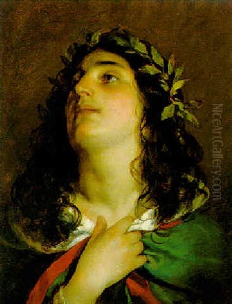 Nannerl Als Ophelia Oil Painting by Friedrich von Amerling