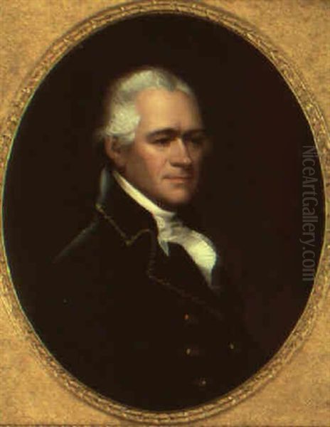 Portrait Of Alexander Hamilton Oil Painting by Ezra Ames