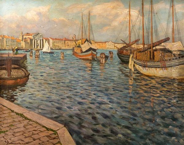 Venedig Oil Painting by Eduard Ameseder