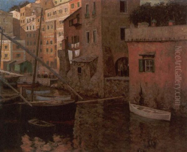 Motiv Aus Cinqueterre (?) Oil Painting by Eduard Ameseder