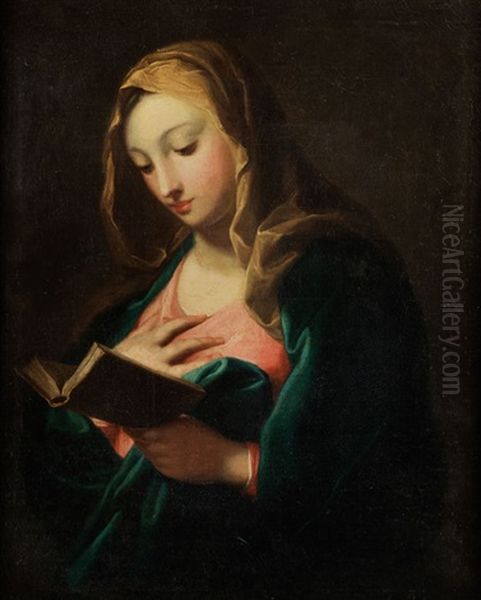 Die Jugendliche Maria Ins Gebetbuch Vertieft Oil Painting by Jacopo Amigoni