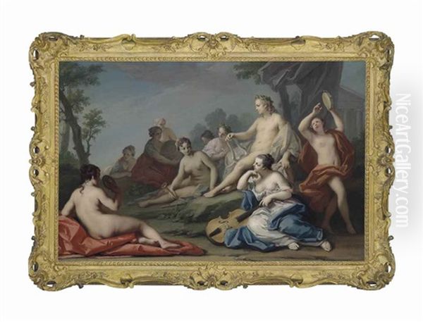 Apollo And The Muses Oil Painting by Jacopo Amigoni