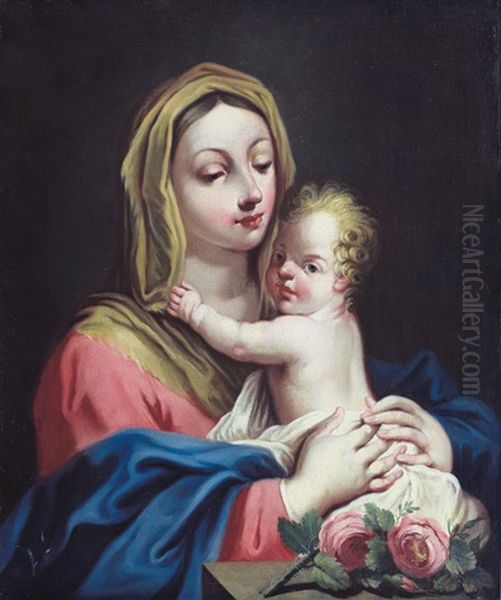 Madonna Con Bambino Oil Painting by Jacopo Amigoni