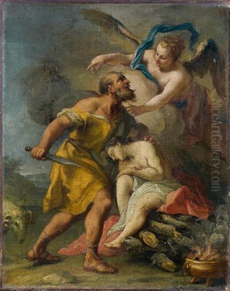 Sacrifice D'issac Oil Painting by Jacopo Amigoni