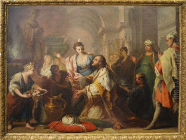 The Idolatry Of Solomon Oil Painting by Jacopo Amigoni