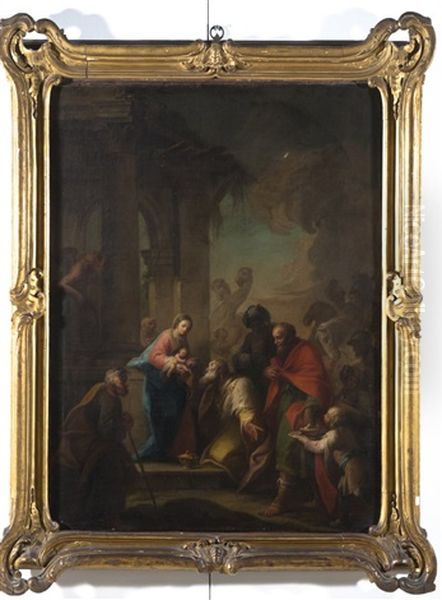 Adorazione Dei Magi Oil Painting by Jacopo Amigoni