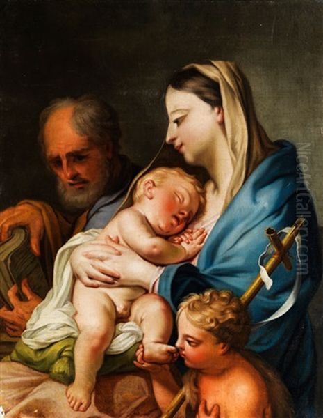 Die Heilige Familie Mit Dem Johannesknaben Oil Painting by Jacopo Amigoni