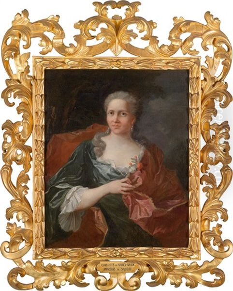 Bildnis Einer Adeligen Dame (ritratto Di Nobildonna) Oil Painting by Jacopo Amigoni