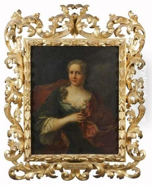 Portrait De Charlotte De Mailly-nesle, Princesse De Nassau (?) Oil Painting by Jacopo Amigoni