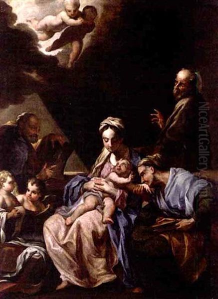 Madonna And The Christ Child Oil Painting by Jacopo Amigoni