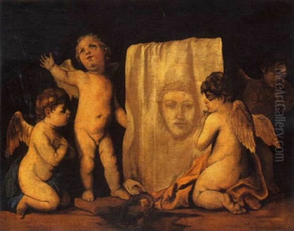 Putti Con Sacra Sindone Oil Painting by Jacopo Amigoni