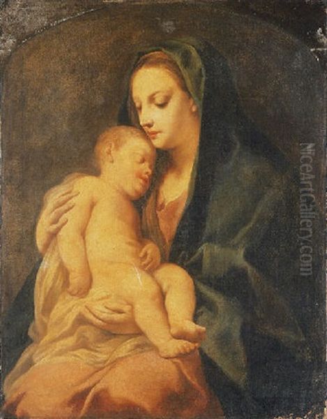 The Madonna And Child Oil Painting by Jacopo Amigoni