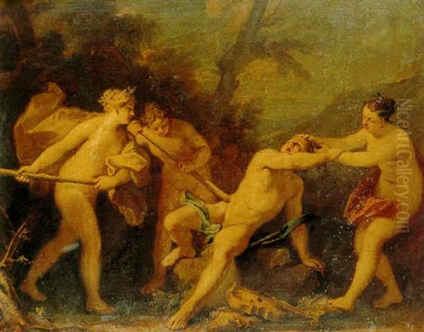 Death Of Orpheus Oil Painting by Jacopo Amigoni