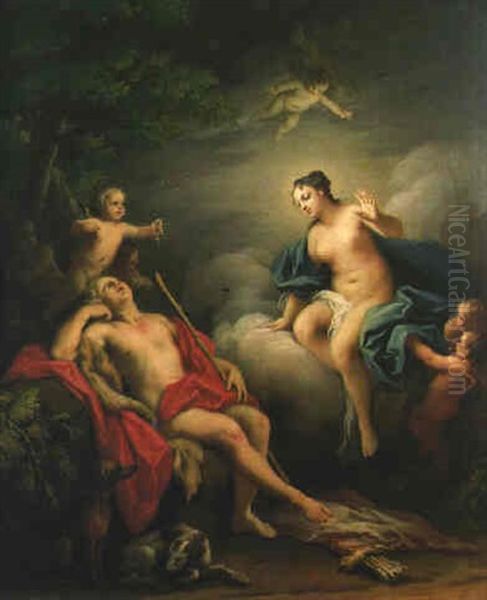 Diana And Endymion Oil Painting by Jacopo Amigoni