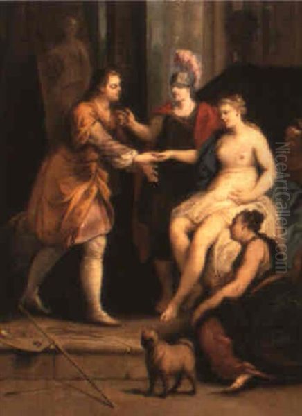 Alexander Presenting Capaspe To Apelles Oil Painting by Jacopo Amigoni