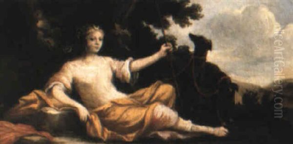 Diana Resting From The Hunt Oil Painting by Jacopo Amigoni